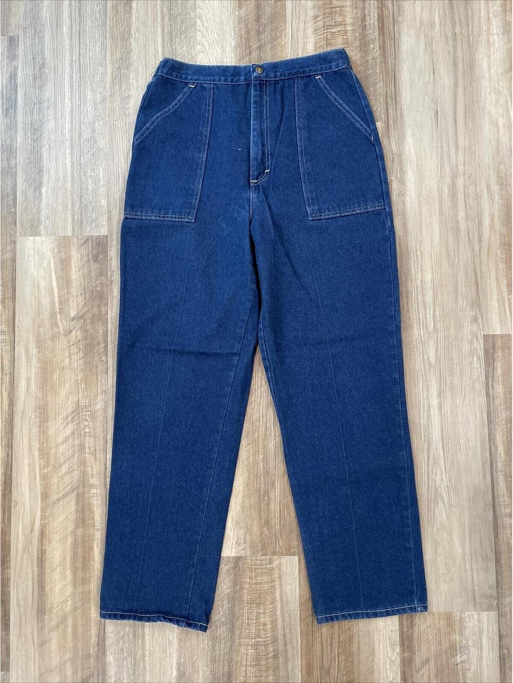 Vintage 80s Denim Jeans High Rise Elastic Mom Jeans Women's Size 14 Made in USA